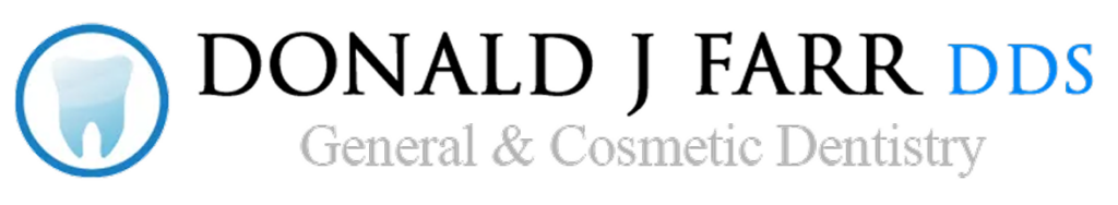 Brand logo with a blue circular tooth icon on the left and 'General & Cosmetic Dentistry' with 'DDS' on the right.